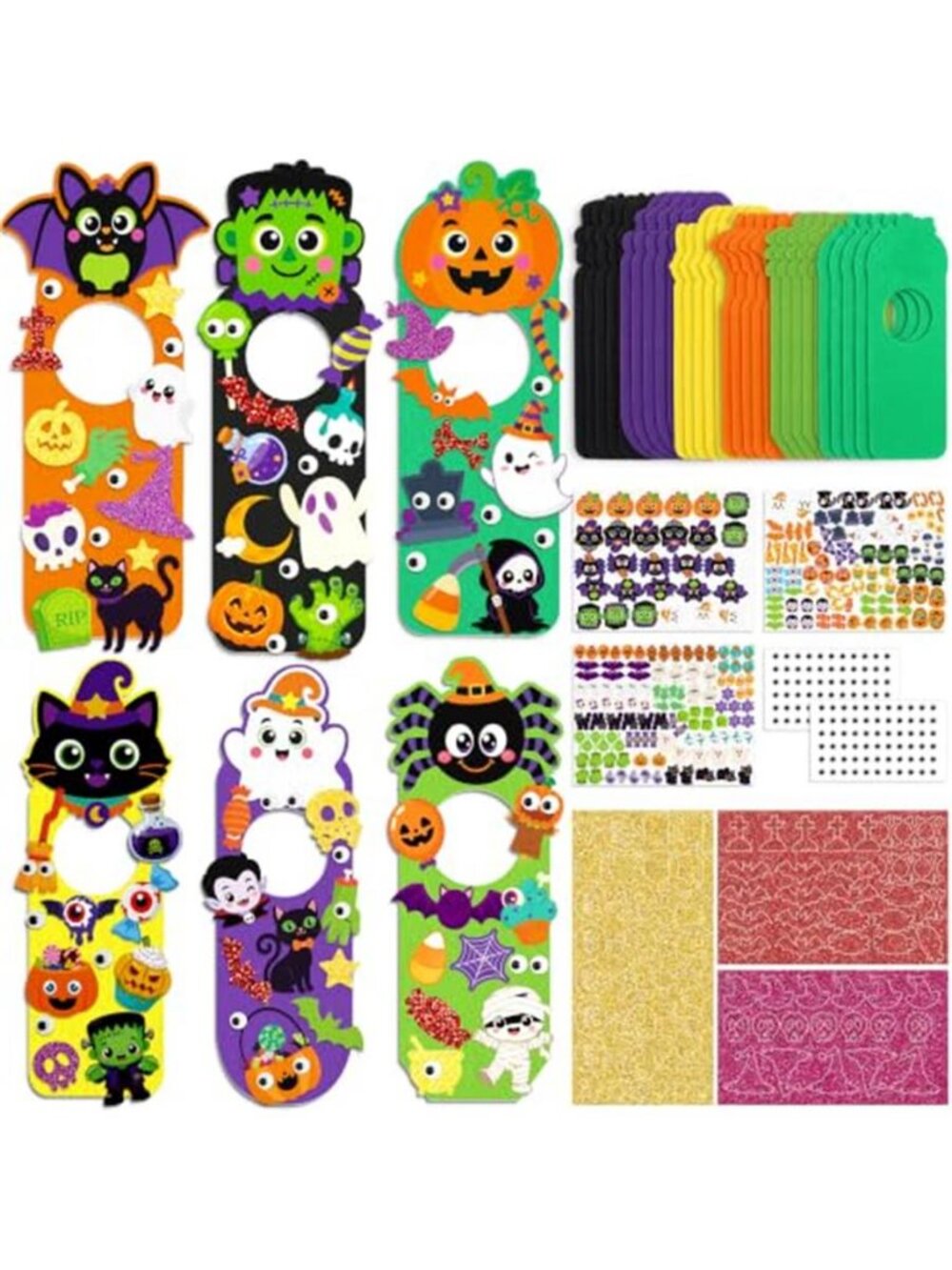 30Sets Halloween Crafts Doorknob Hanger Kit